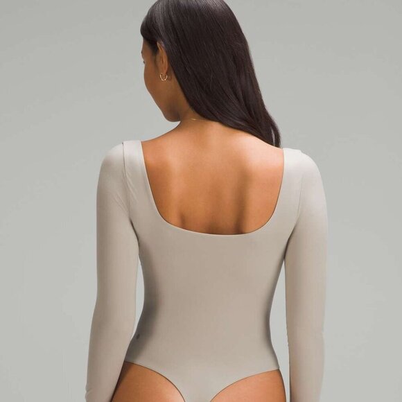 NWT Lululemon Wundermost Ultra-Soft Nulu Square-Neck Long-Sleeve Bodysuit Rivers - Picture 5 of 11